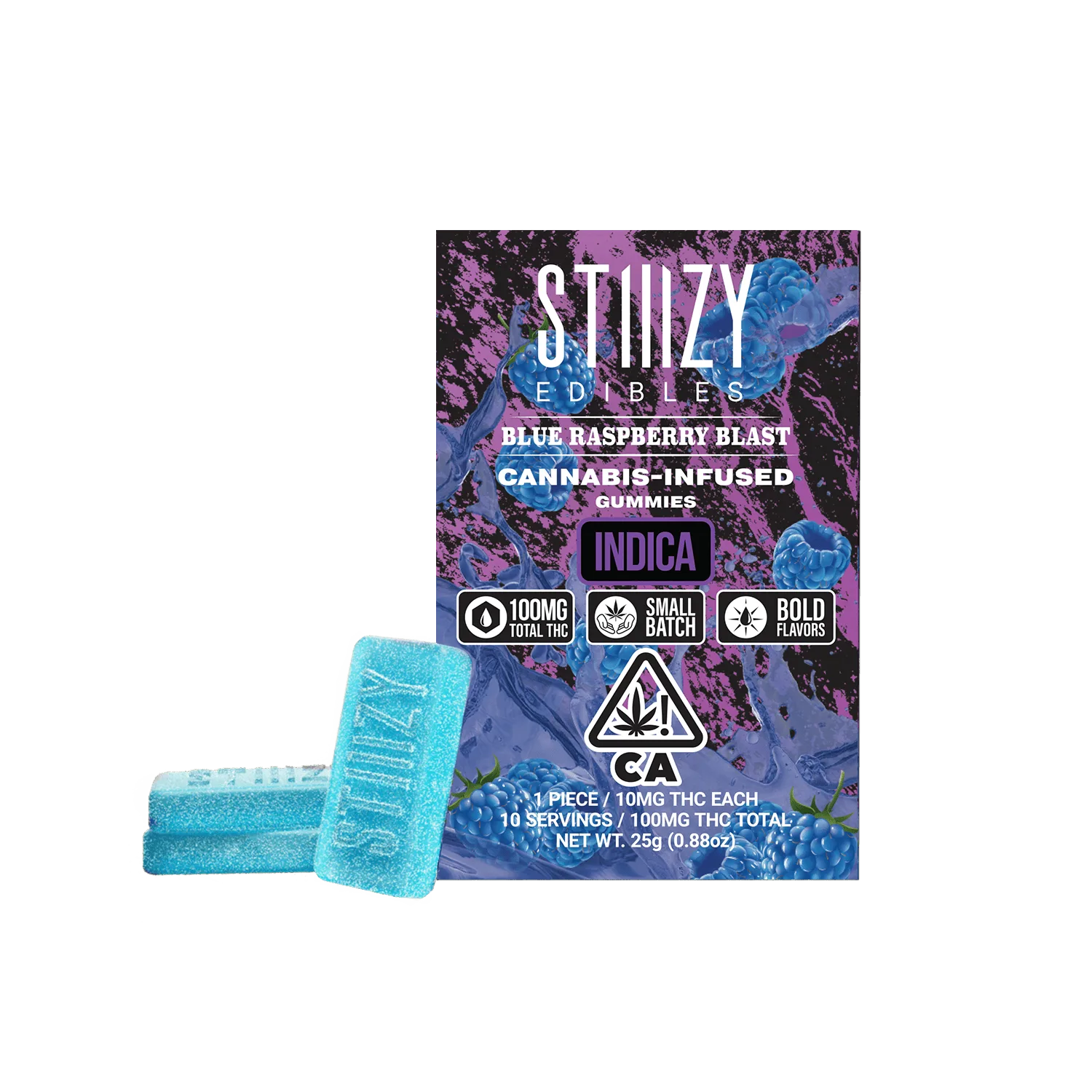 BLUE RASPBERRY BLAST - Gummies 100mg THC Edibles