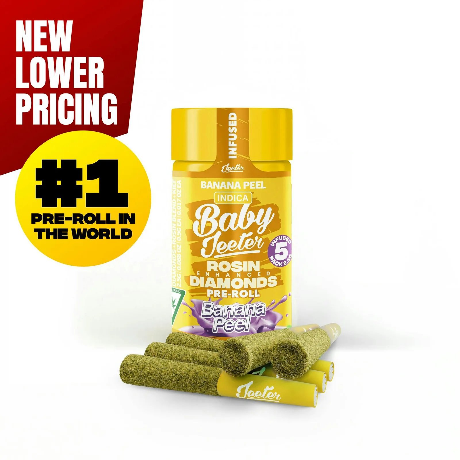 Jeeter | Banana Peel | Quad-Infused Minis | 0.5g each | 5pk