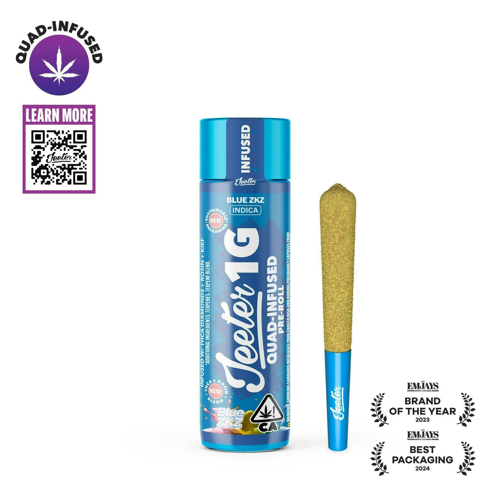 Jeeter | Blue ZKZ | Quad-Infused Joint | 1g