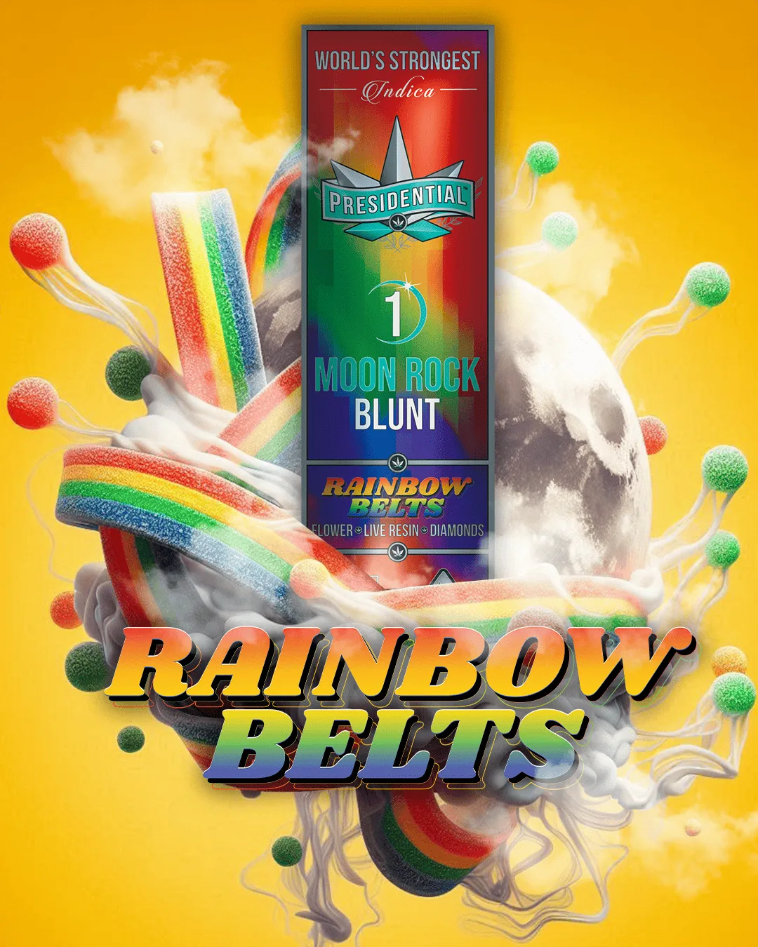 Presidential Moon Rock Blunt Rainbow Belts