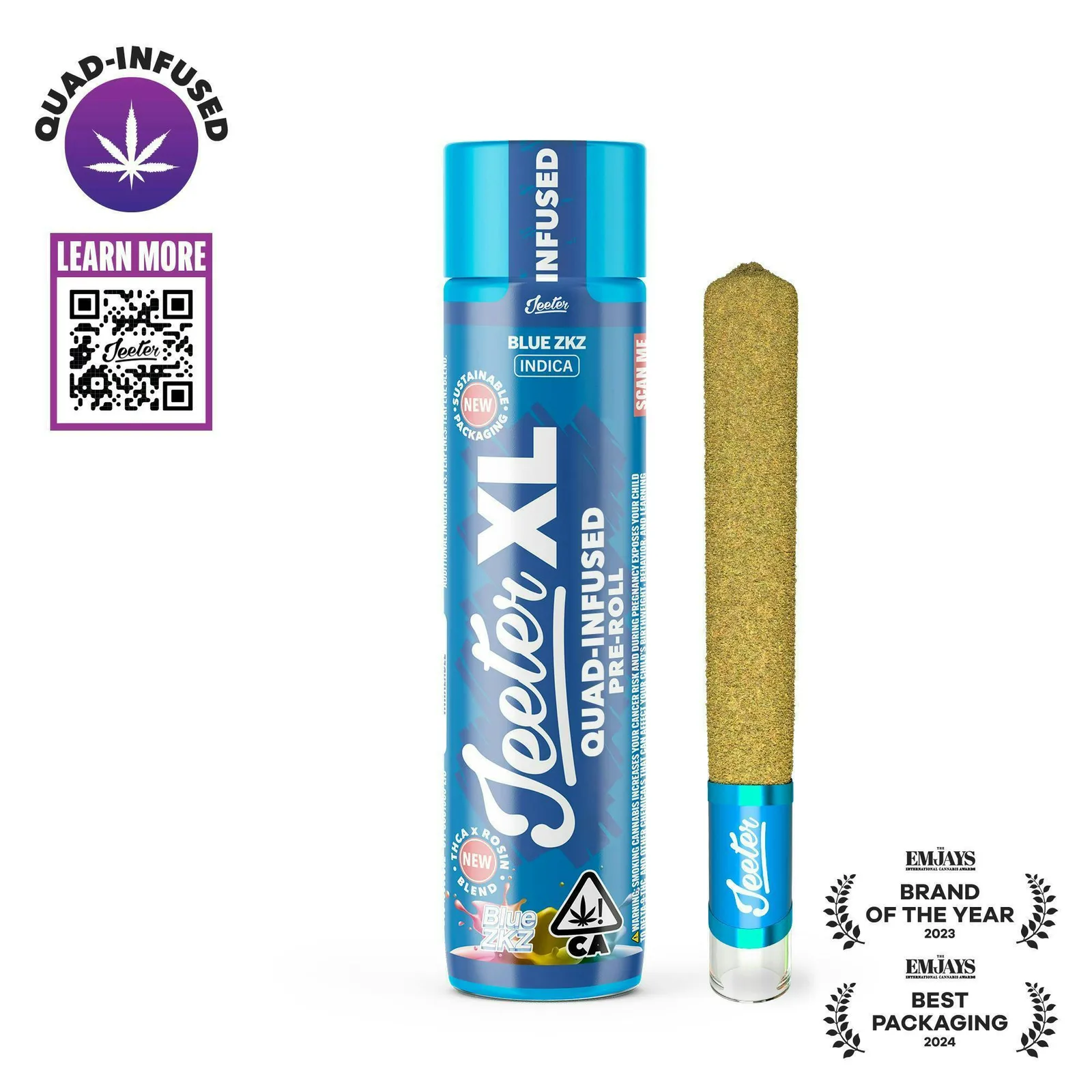 Jeeter | Blue ZKZ | XL Quad-Infused Joint | 2g