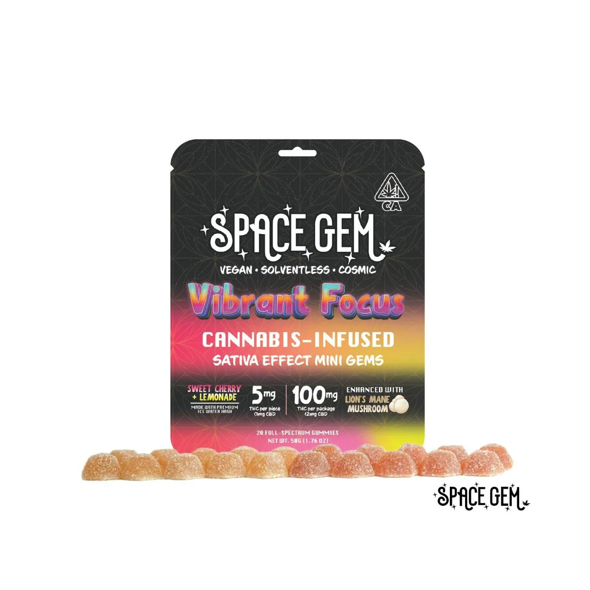 Mini Gems - Vibrant Focus - Sativa - Sweet Cherry Lemonade - 20pk 100mg