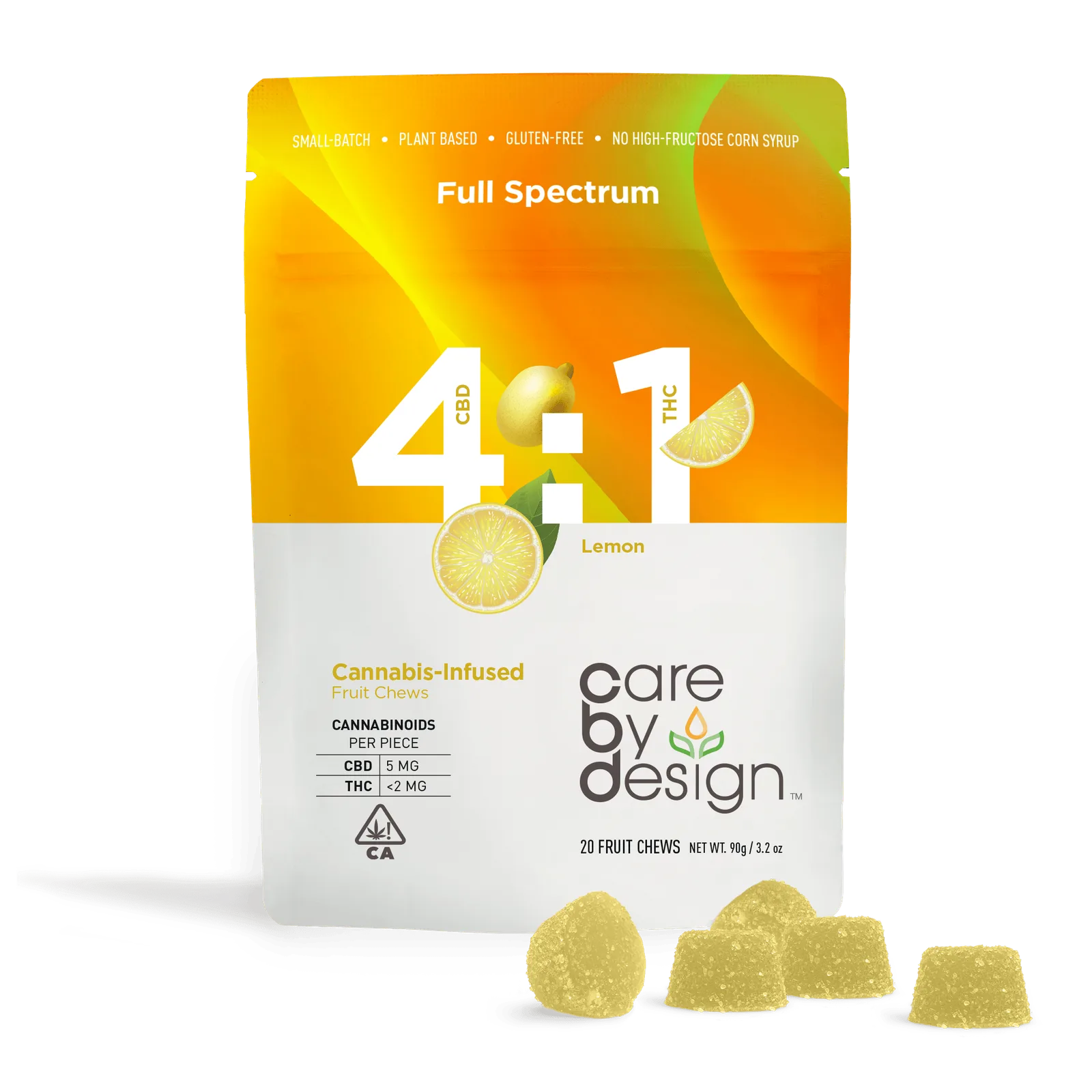Care By Design | 4:1 CBD Lemon Gummies 25mg 20ct