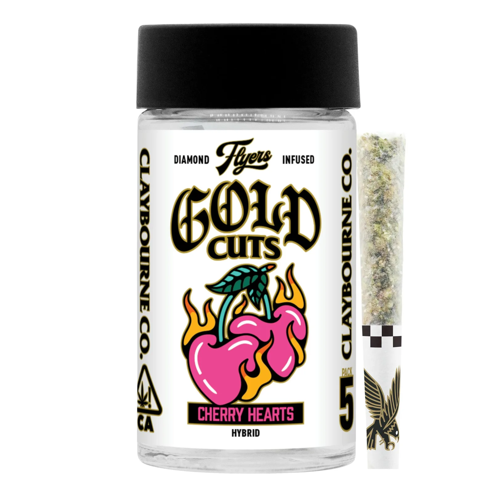Cherry Hearts (2.5g) - Diamond Infused Flyers Pre-Rolls