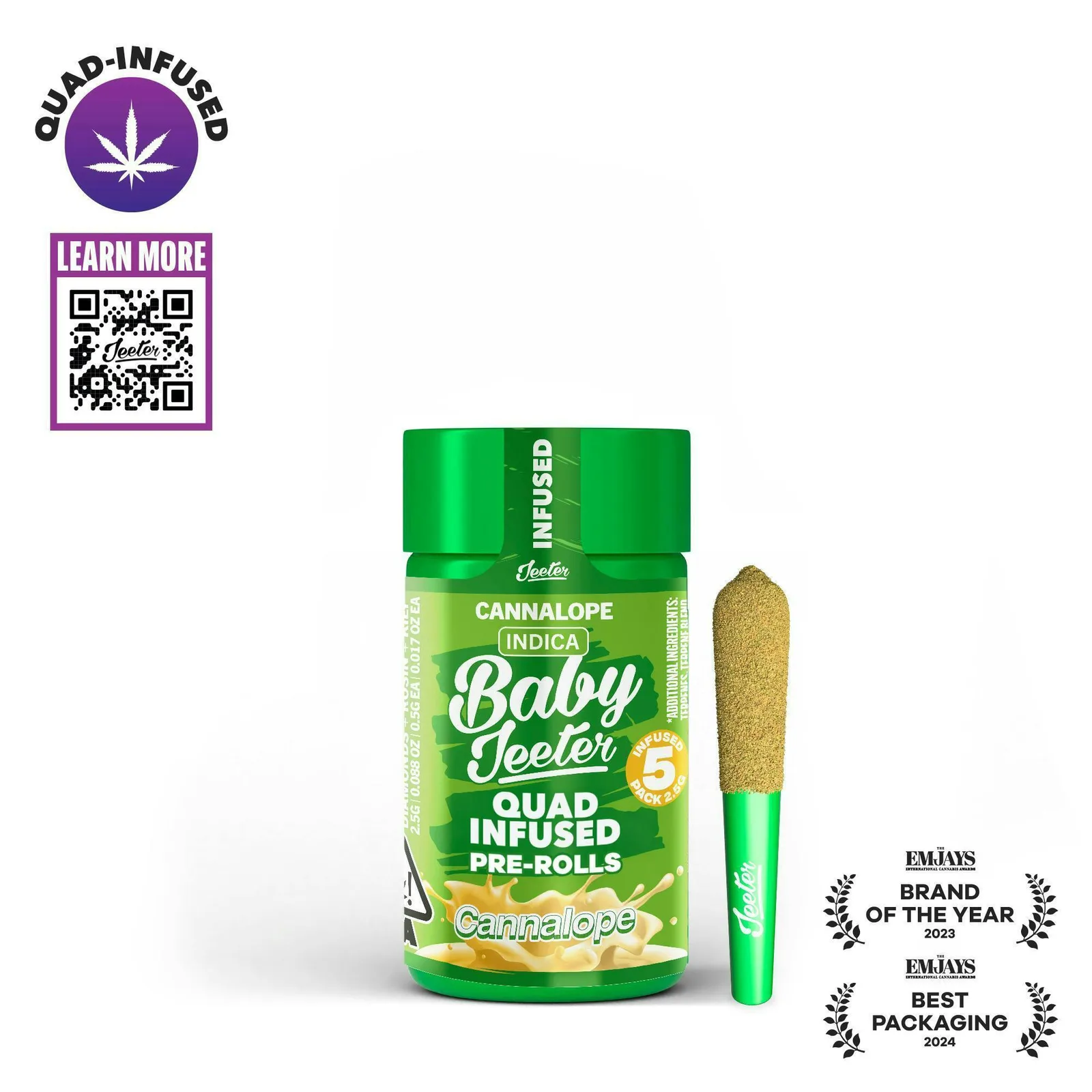 Jeeter | Cannalope | Quad-Infused Minis | 0.5g each | 5pk