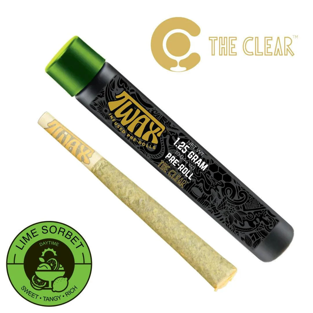 The Clear TWAX Lime Sorbet Infused Preroll