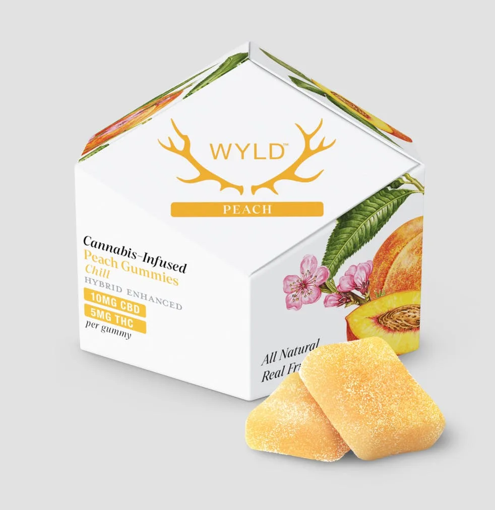 WYLD | 2:1 CBD:THC Gummies | Peach | 100mg | 10ct | 10mg/ea