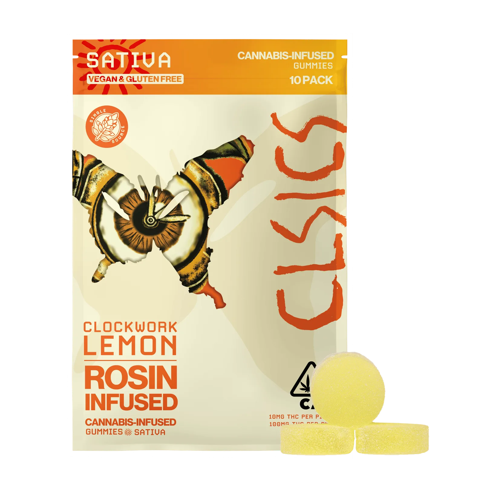 Clockwork Lemon - 10Pk GUMMIES LIVE ROSIN INFUSED