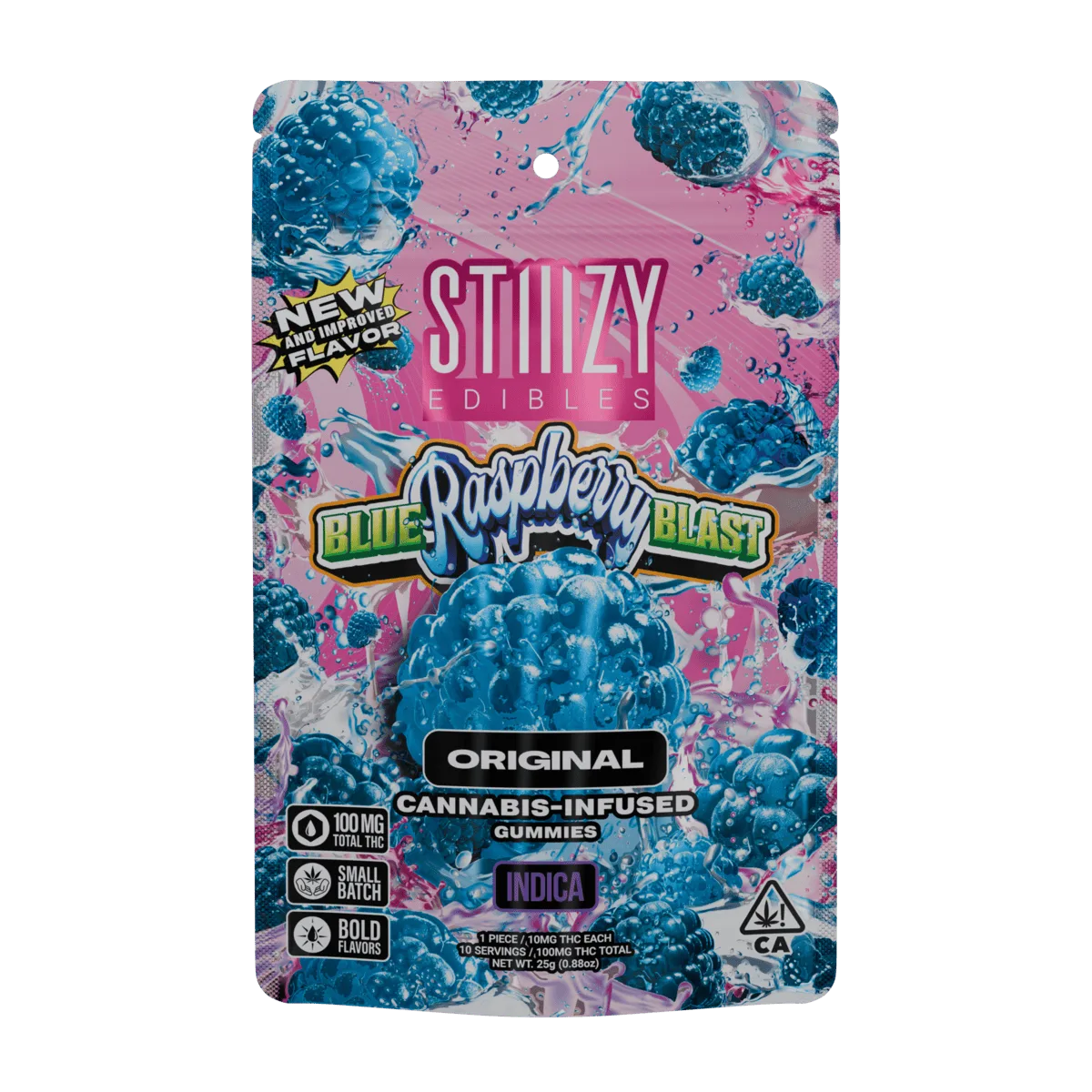 BLUE RASPBERRY BLAST - 100MG ORIGINAL EDIBLES