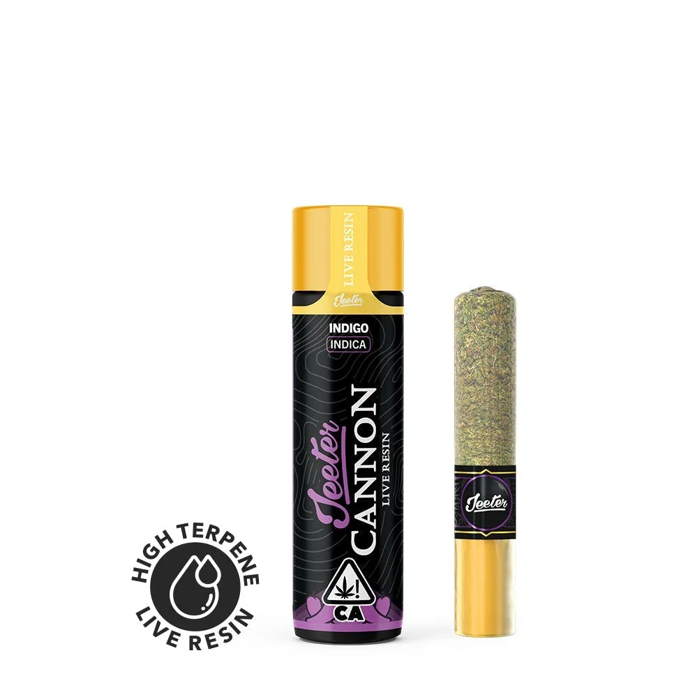 Jeeter | Indigo | Live Resin Cannon | Infused Joint | 1.3g