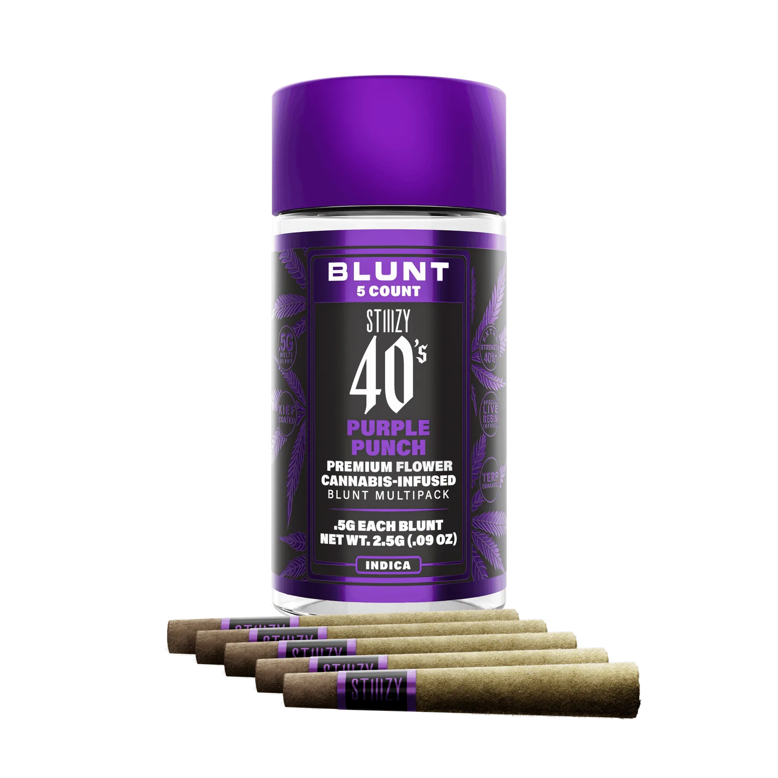PURPLE PUNCH - .5G 40's Infused Mini Blunt 5 Pack