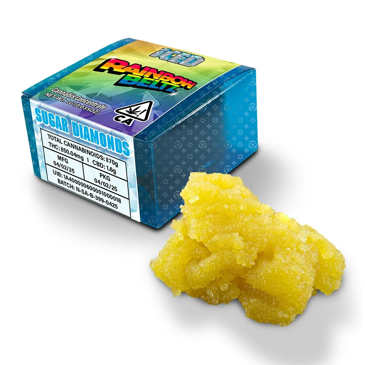 ICED - 1g - Sugar Diamonds - Indica - Rainbow Beltz