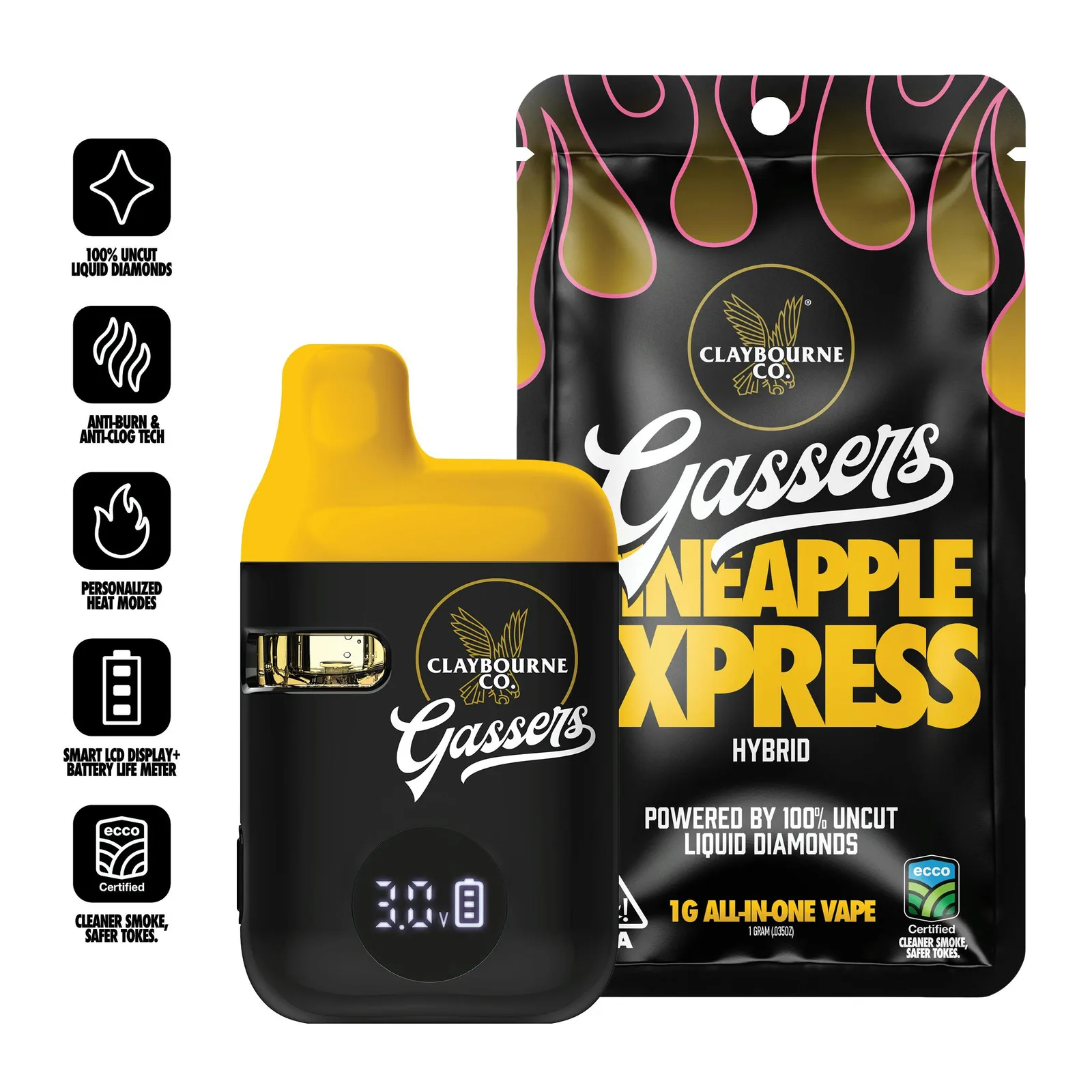 Pineapple Express (1g) - Gassers All-In-One Liquid Diamonds Vape