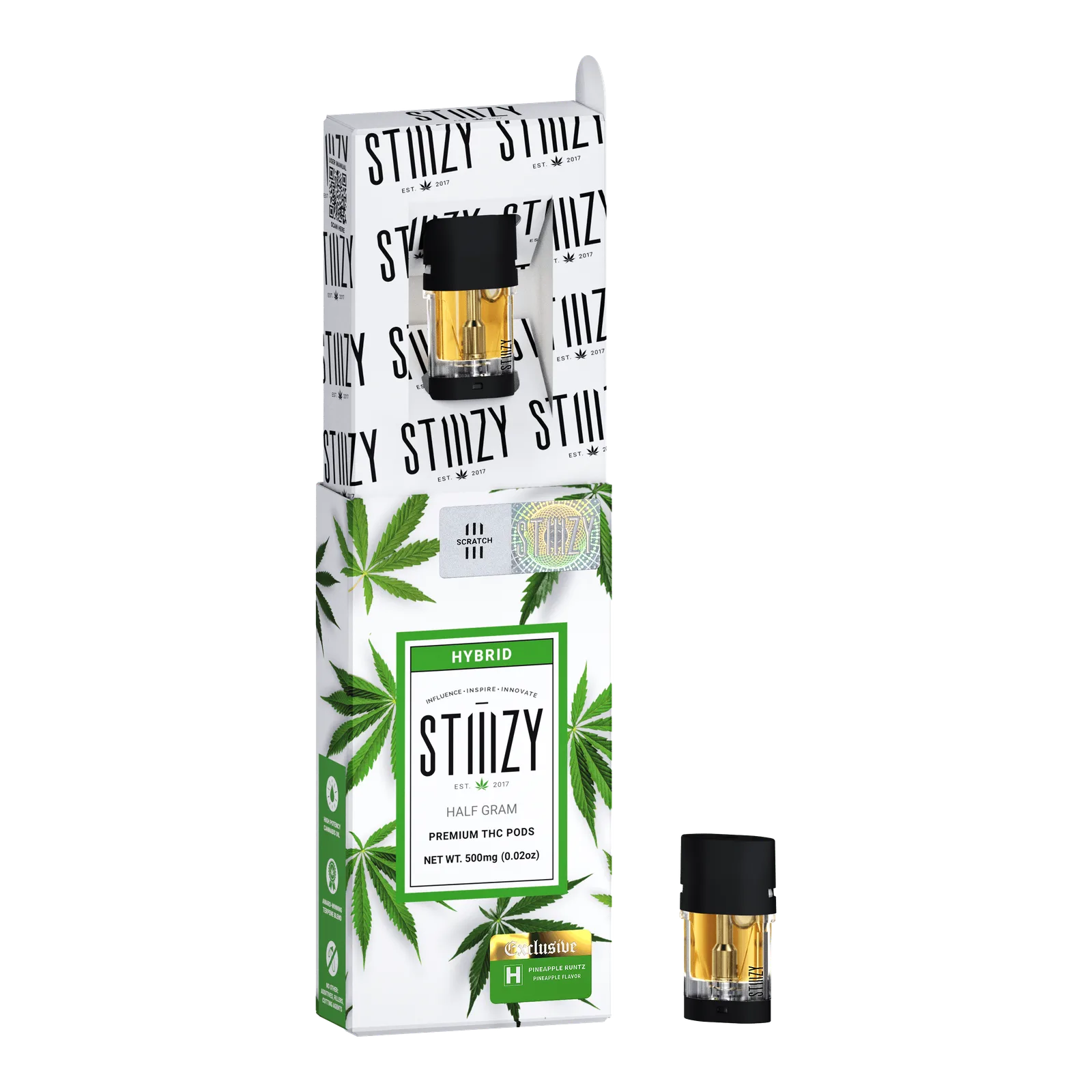 Vape Cartridge - PINEAPPLE RUNTZ LTTD .5G Original THC Pod - STIIIZY