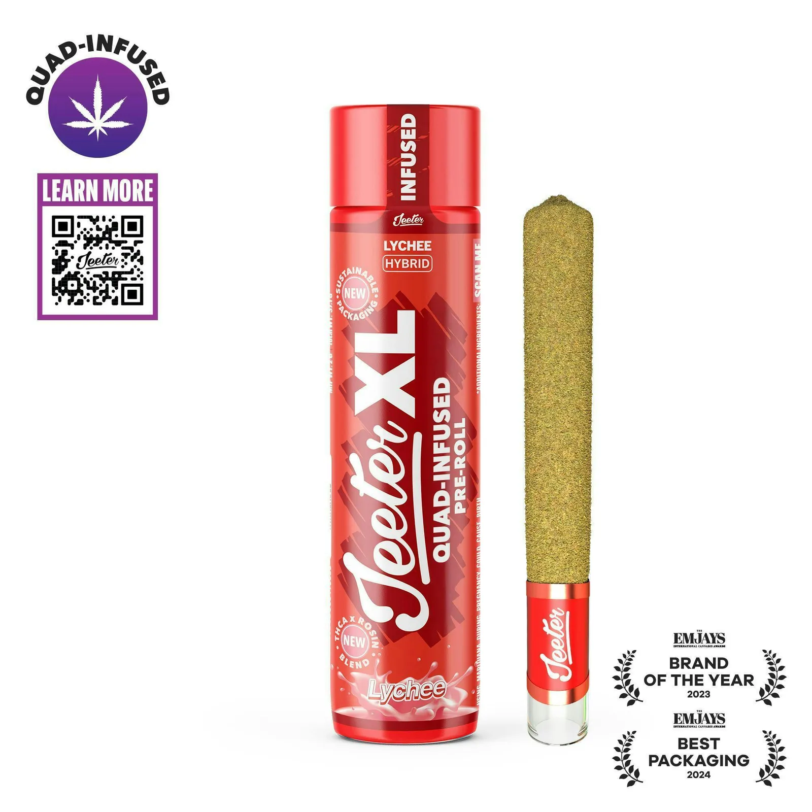 Jeeter | Lychee | XL Quad-Infused Joint | 2g