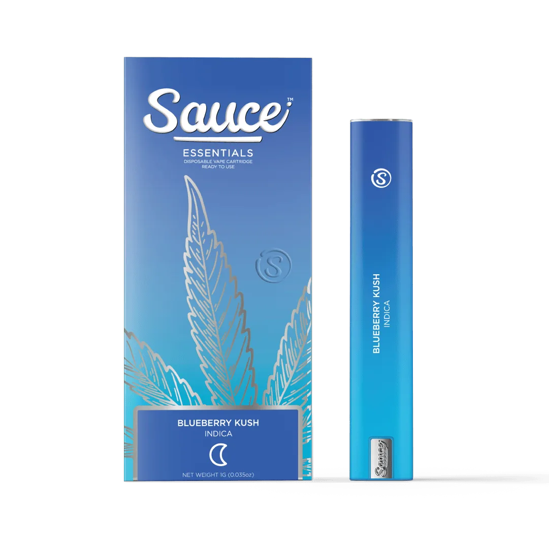 Sauce | Essentials | Blueberry Kush | Live Resin Disposable | 1g