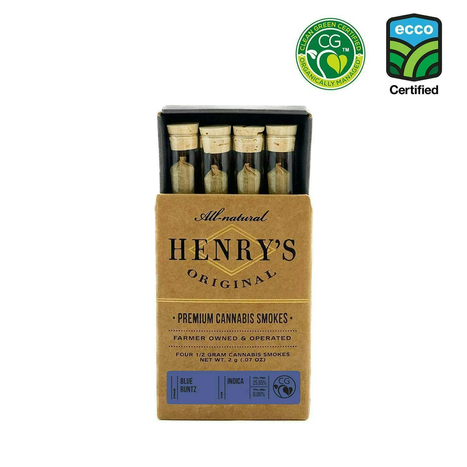 Henry's Original | Blue Runtz | Joints | 0.5g each | 4pk