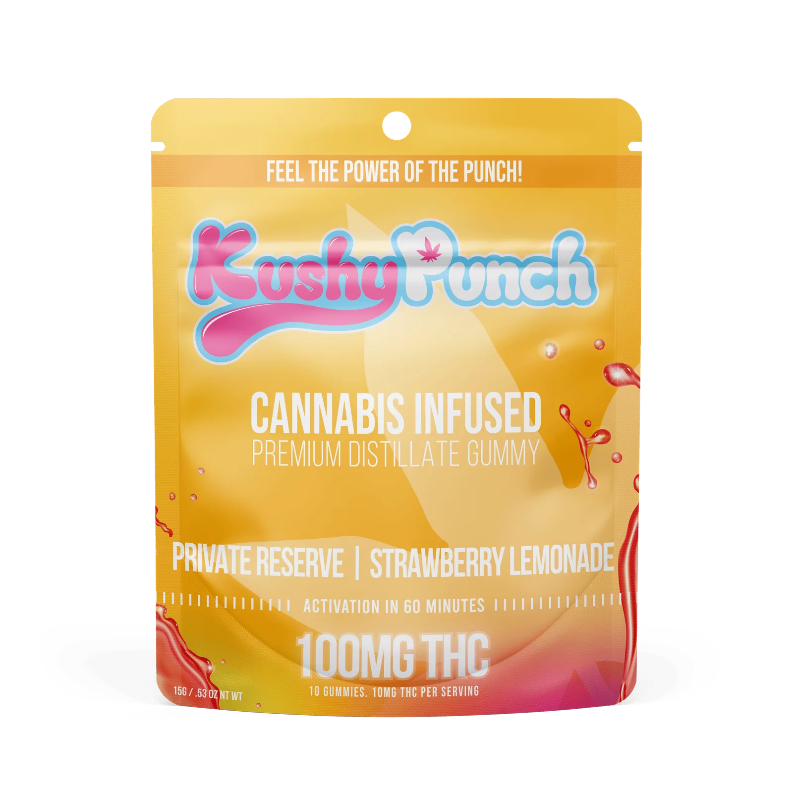 Kushy Punch - Private Reserve Strawberry Lemonade Gummy 100mg