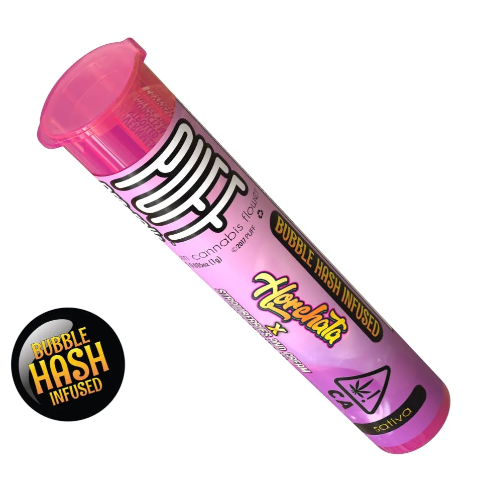 Horchata x Strawberries & Cream Bubble Hash - Infused Pre-Roll 1g