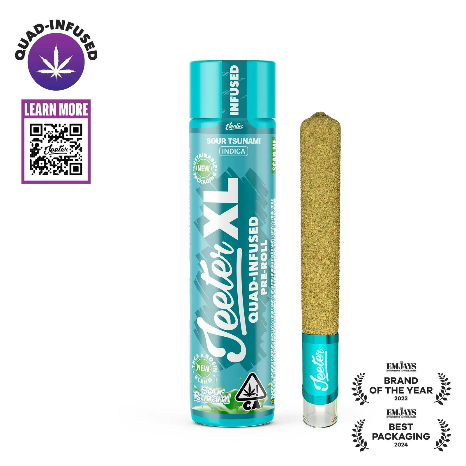 Jeeter | Sour Tsunami | XL Quad-Infused Joint | 2g