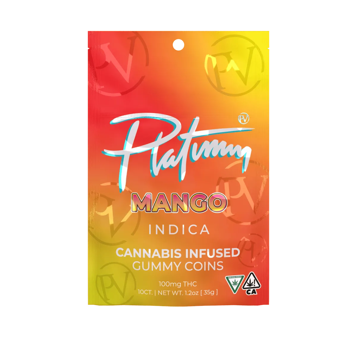 Platinum Vape 100mg Gummies - Mango (Indica)