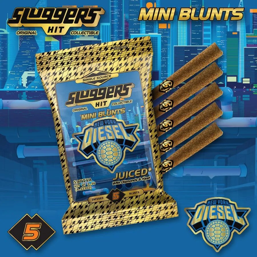 Sluggers - Infused Mini Blunts - 3.5g 5pk - NYC Diesel