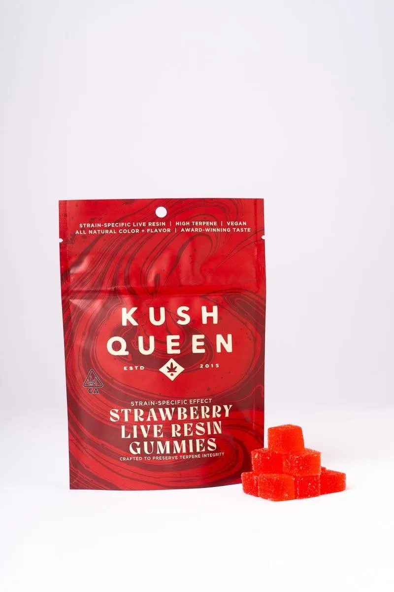 Strain-Specific Live Resin | Strawberry Gummies | 100mg | 10ct | 10mg/ea