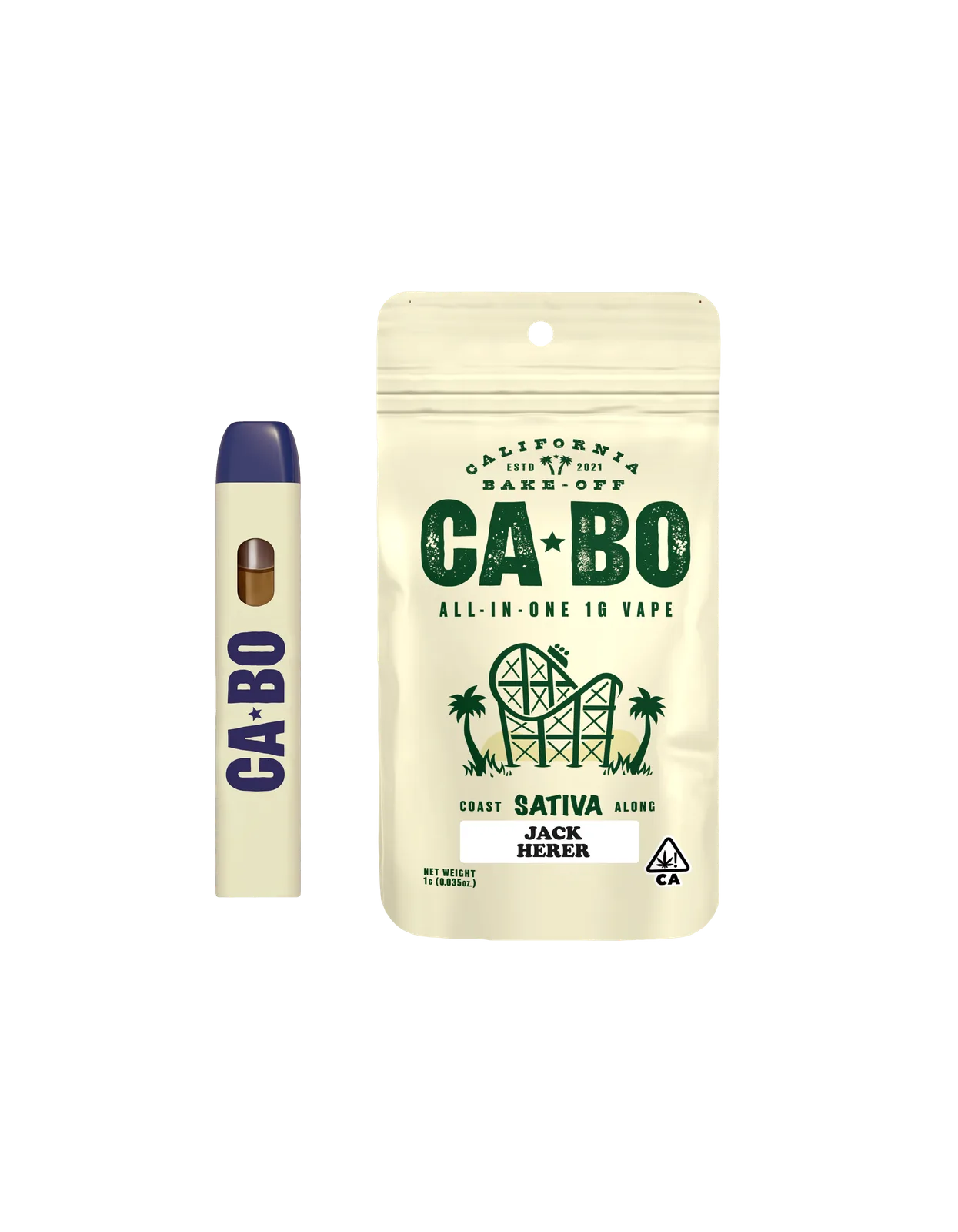 CABO All-In-One 1g Vape - Jack Herer - Sativa