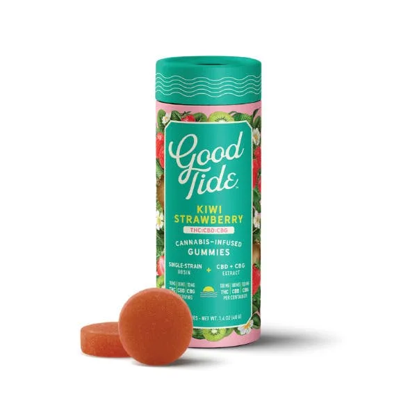 Good Tide Kiwi Strawberry Gummies 1:1:1 (THC:CBD:CBG)