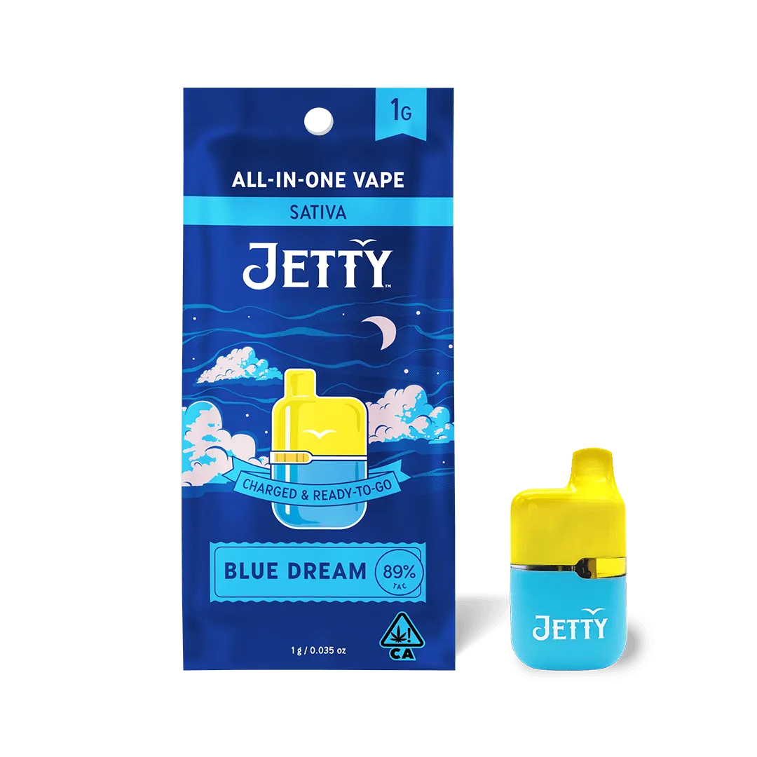 Jetty All-in-One Mini Tank Vape High THC 1g Blue Dream
