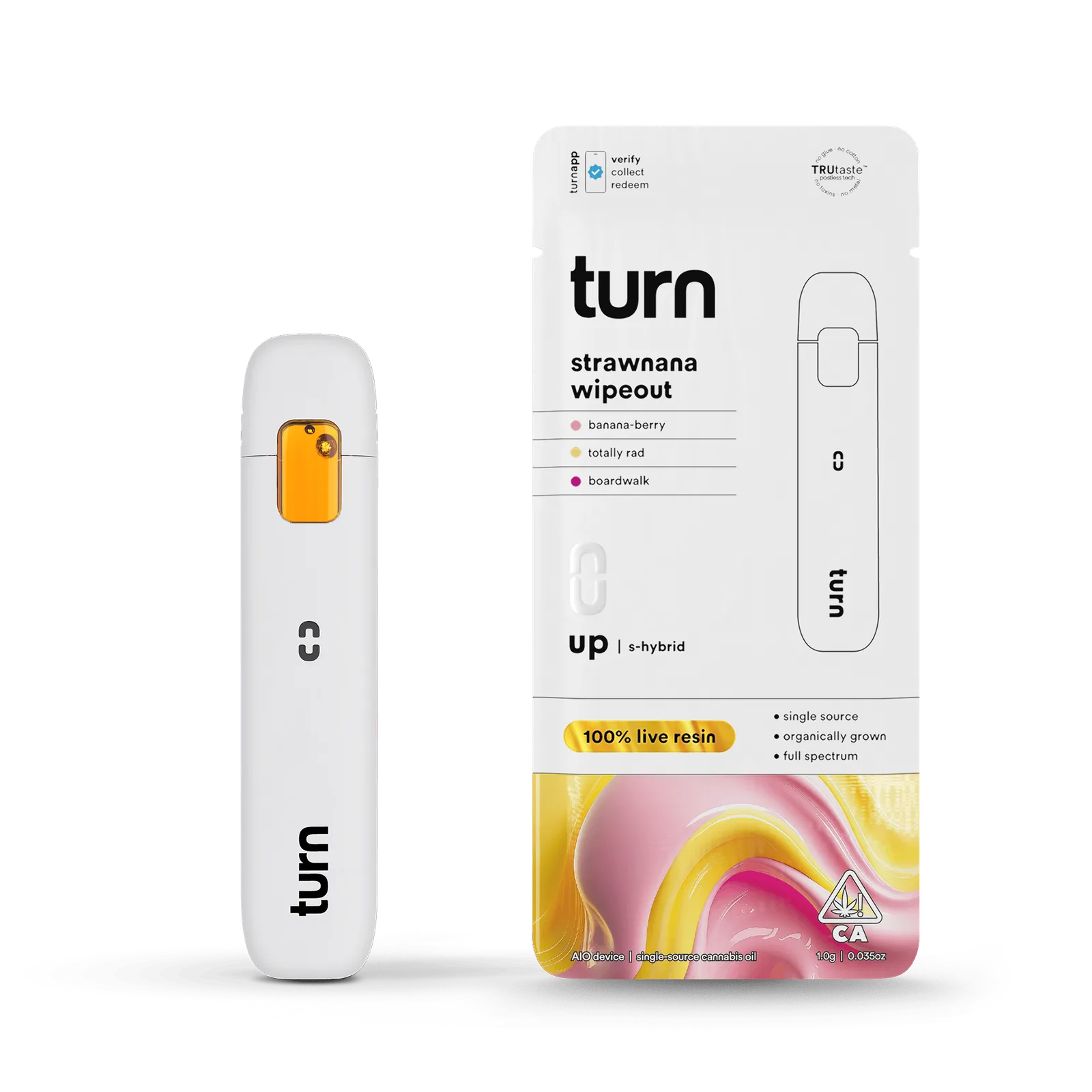 turn | Strawnana Wipeout | Live Resin Disposable | 1g