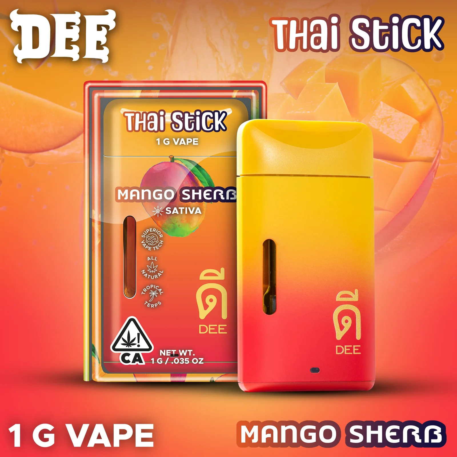 Dee Thai | Mango Sherb | Thai Stick Vape