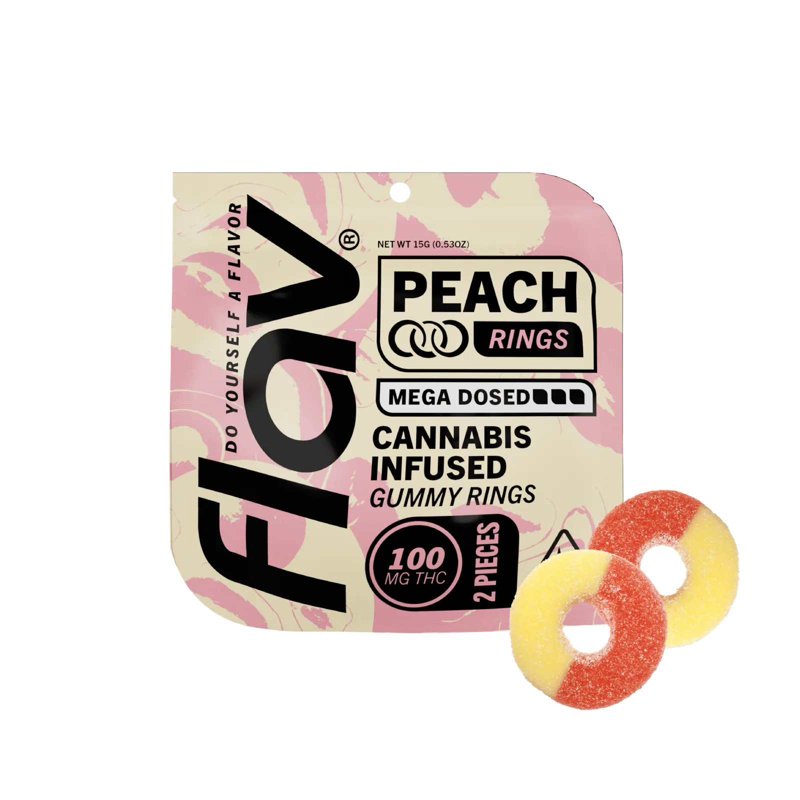 Megadose Rings - Peach - 100mg