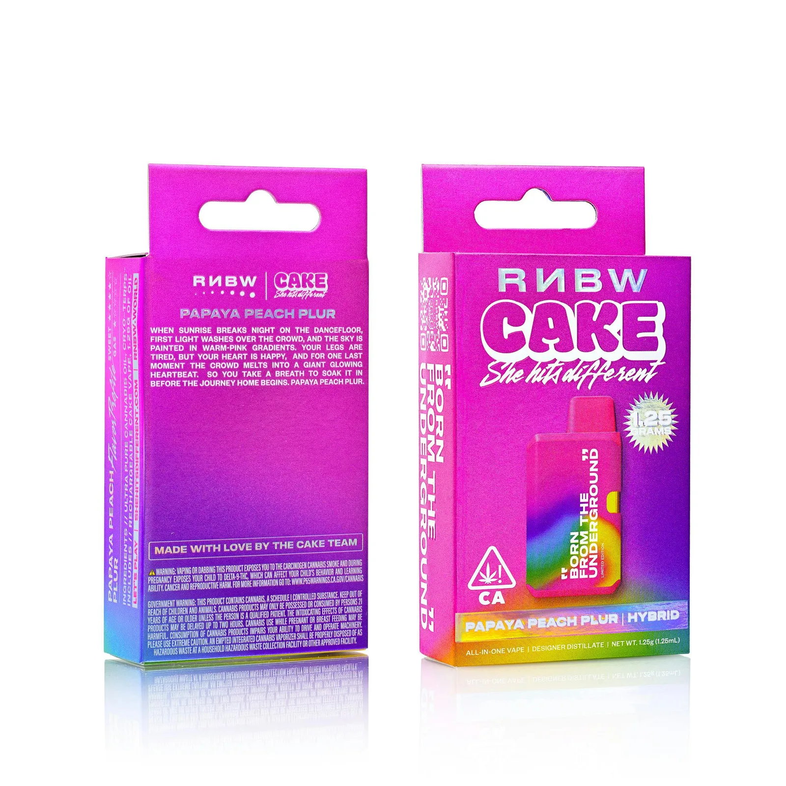 CAKE x RNBW | Papaya Peach Plur | Disposable | 1.25g