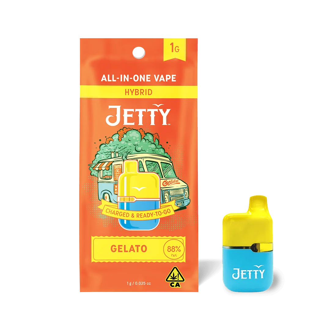 Jetty All-in-One Mini Tank Vape High THC 1g Gelato