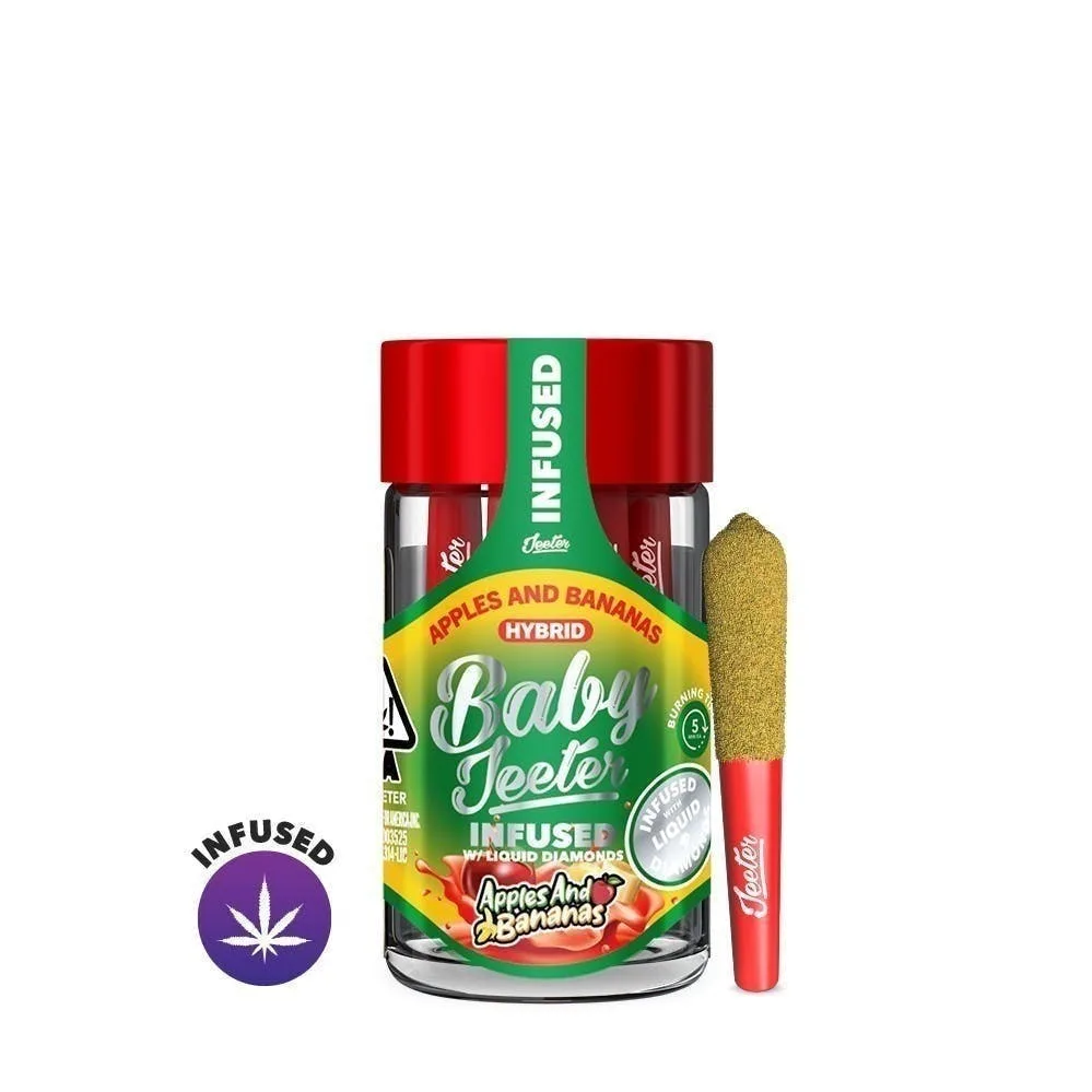 Jeeter | Apples and Bananas | Baby Infused Minis | 0.5g each | 5pk
