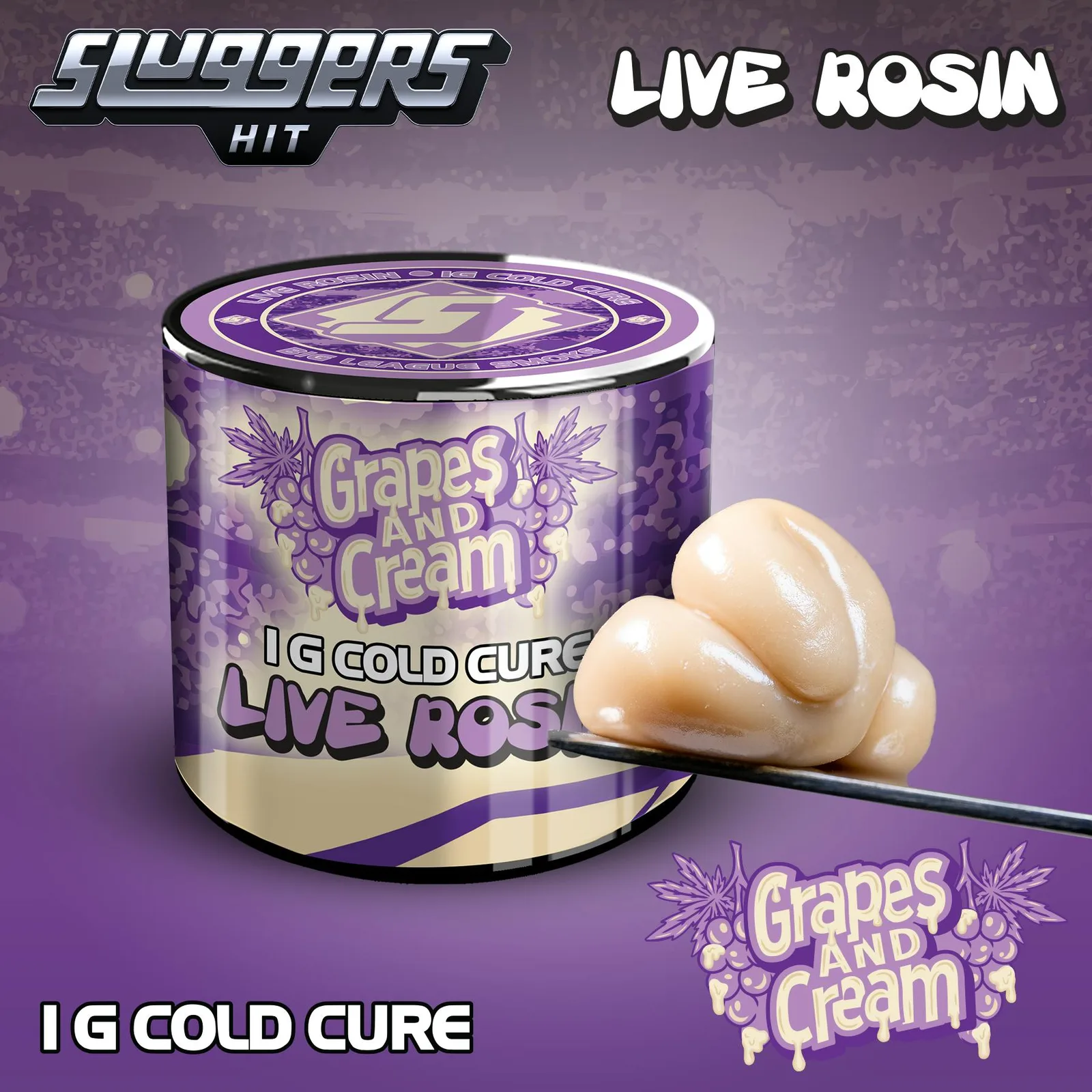 Sluggers - Live Rosin - 1g - Grapes & Cream