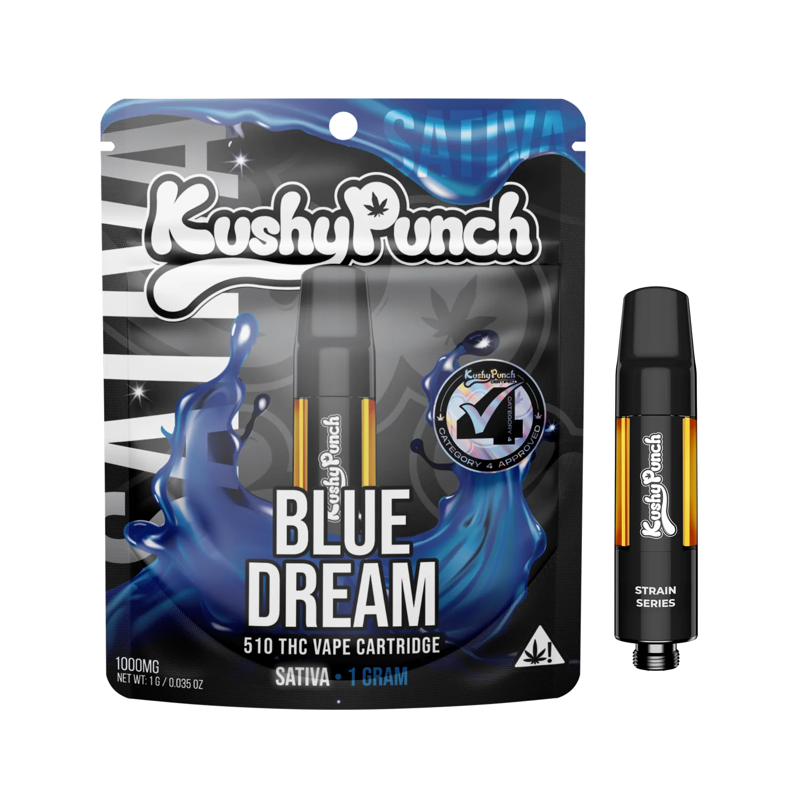 1G Kushy Punch 510 Vape Cart - Blue Dream (SATIVA)