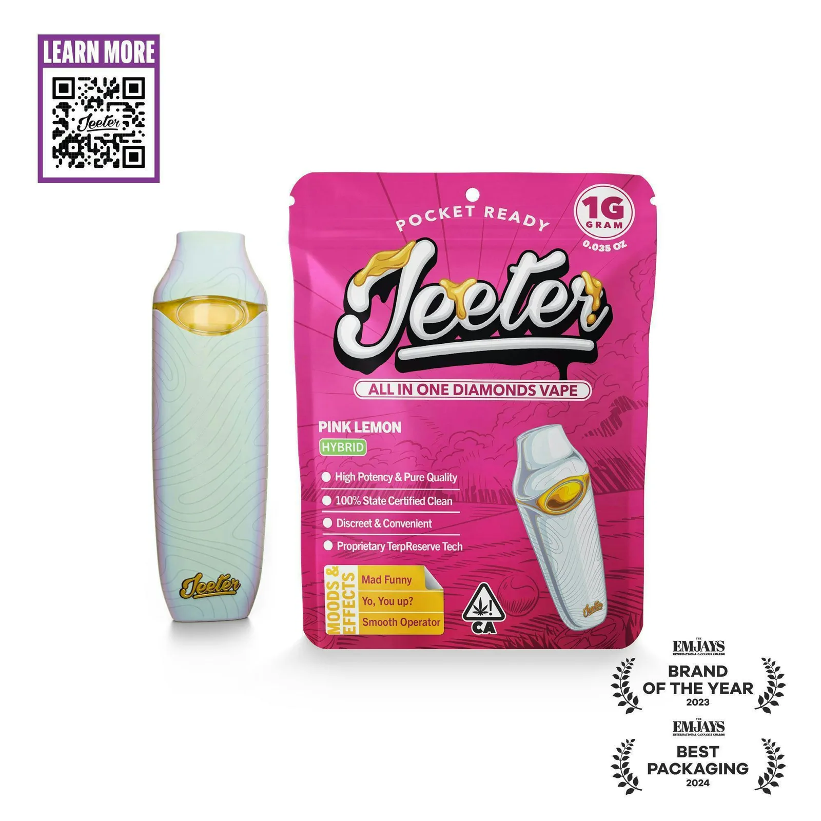 Jeeter | Pink Lemon | Diamonds Disposable | 1g