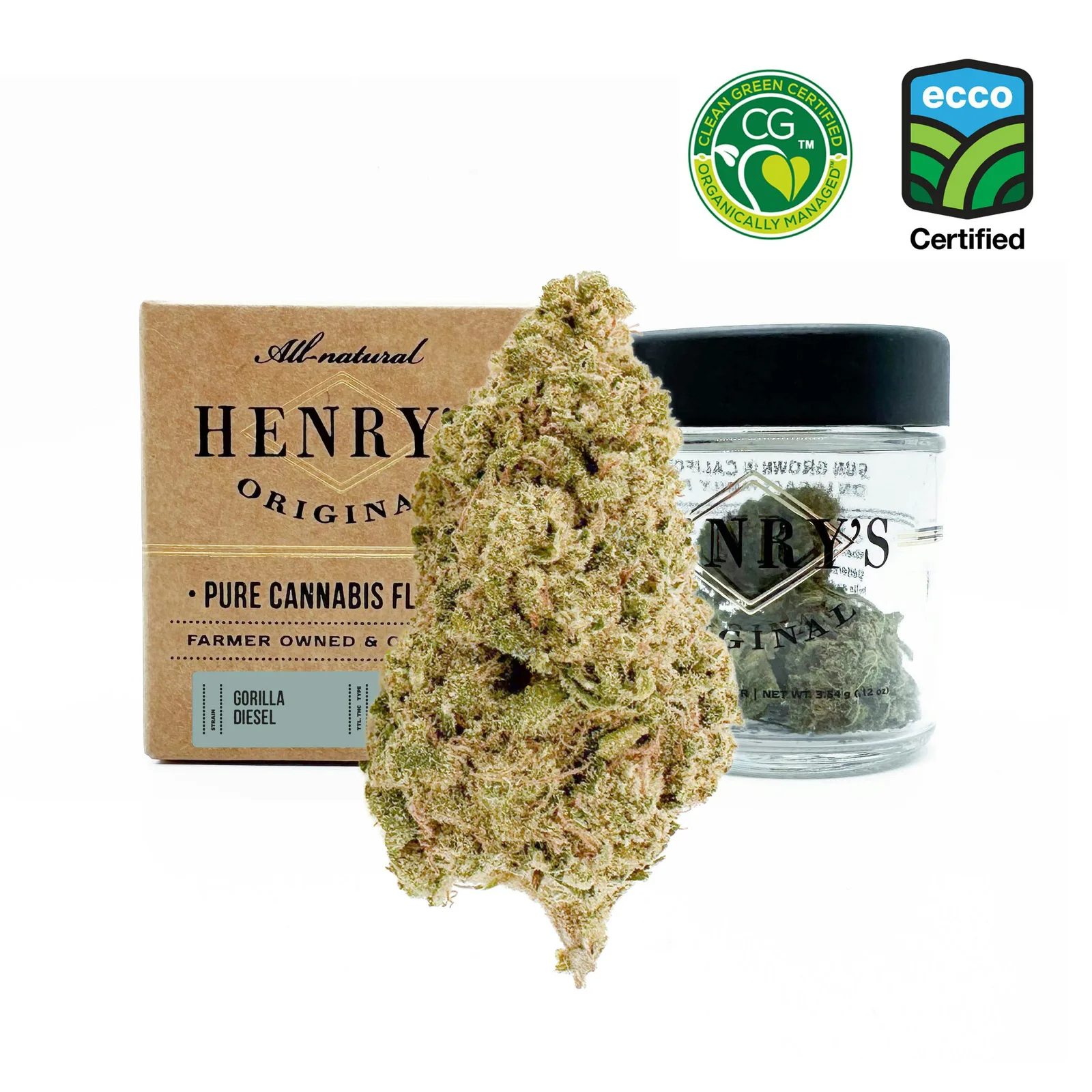 Henry's Original | Gorilla Diesel | Jar Big Buds | 3.5g