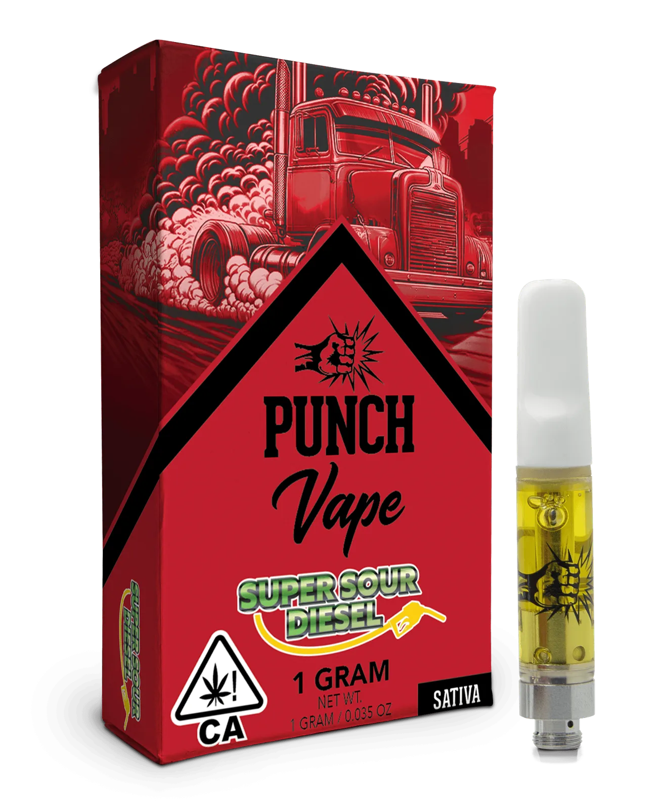 Punch - 510 Distillate Vape Cart - Super Sour Diesel (1g)