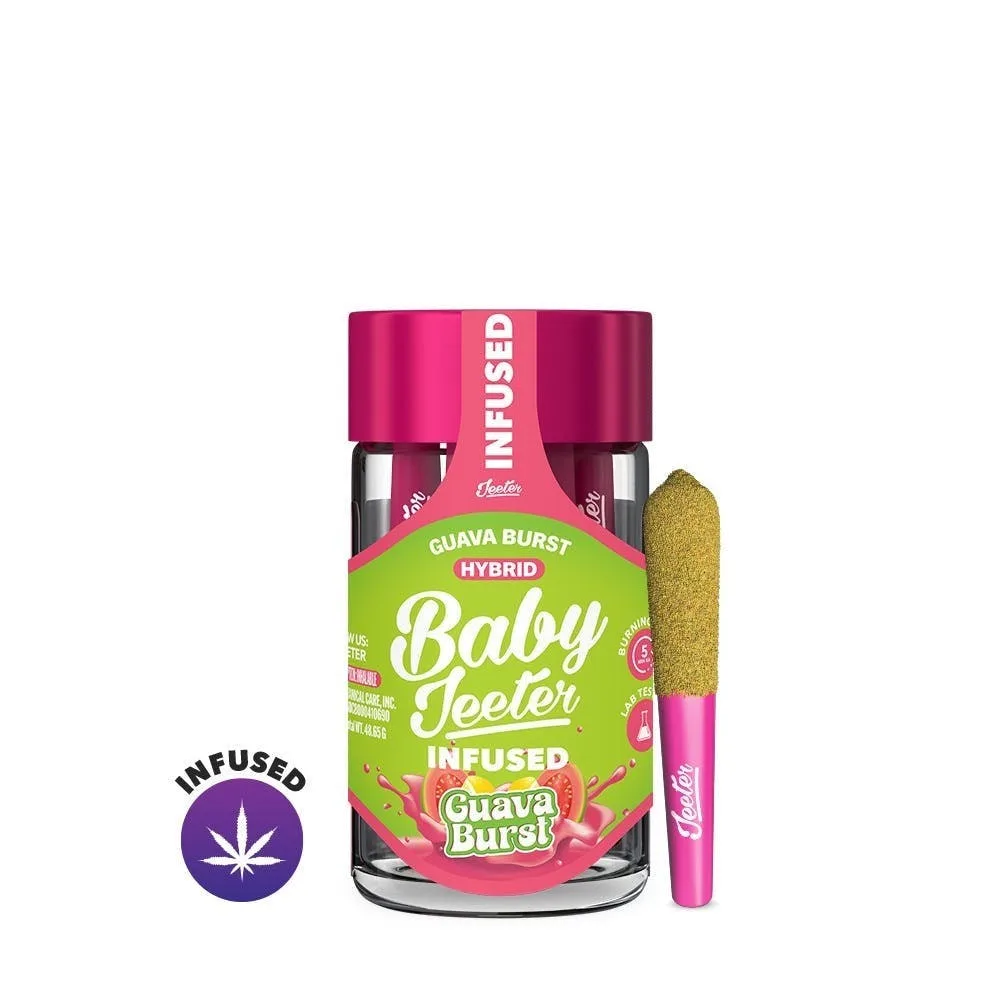Jeeter | Guava Burst | Baby Infused Minis | 0.5g each | 5pk