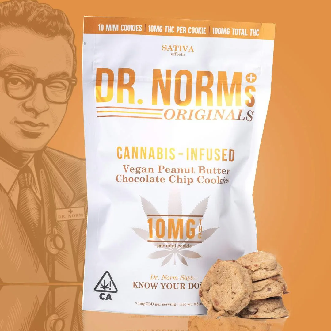 Vegan Peanut Butter Chocolate Chip 10mg Cookies - SATIVA