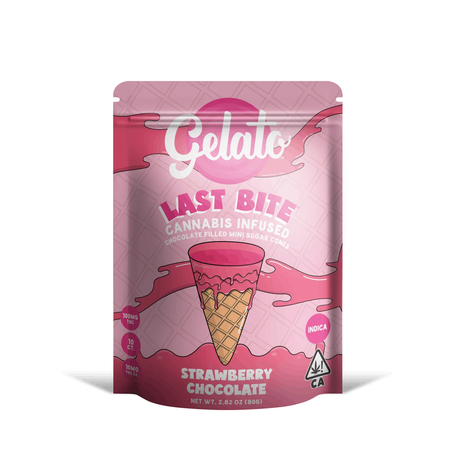 Last Bites Strawberry Chocolate Mini Cones 100mg