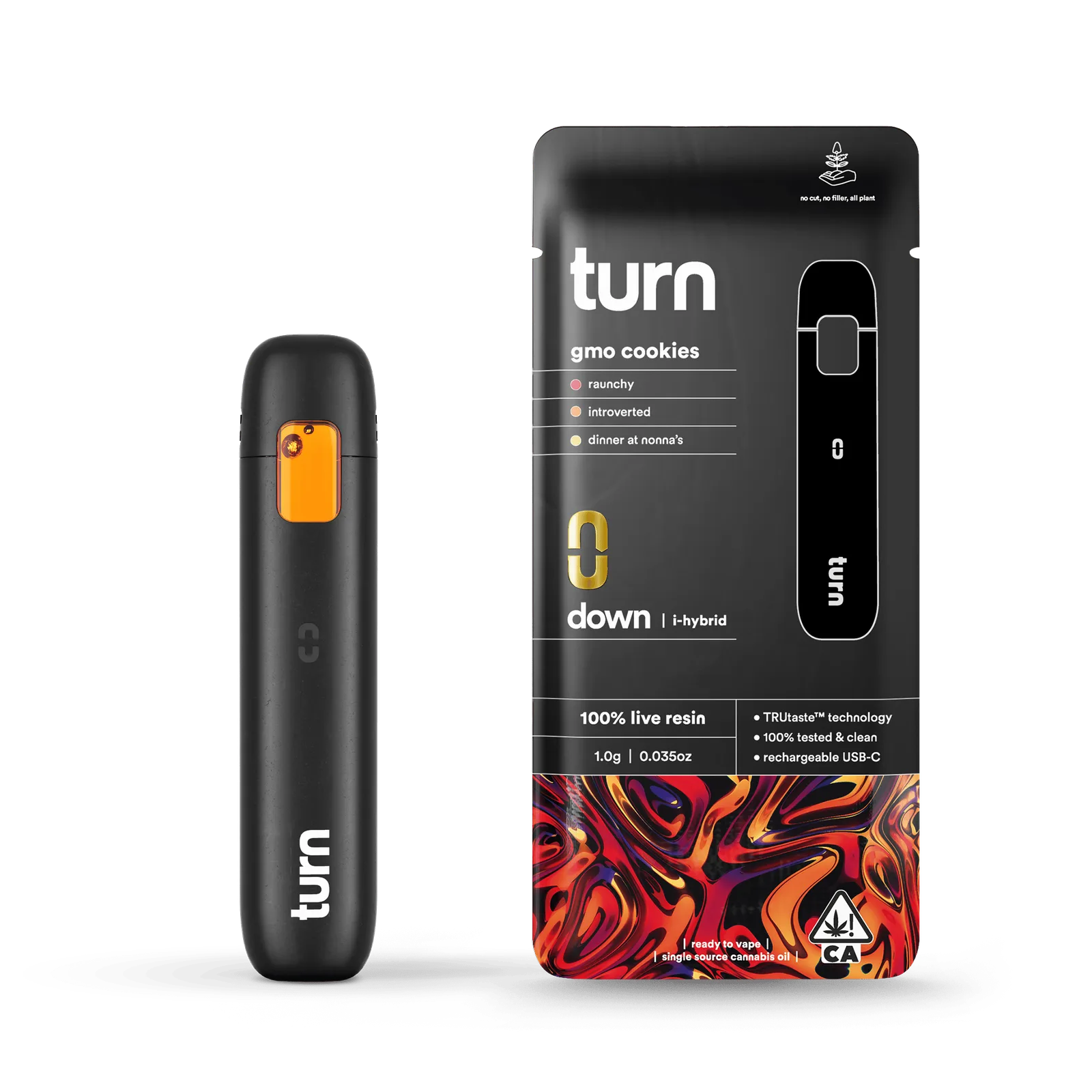 turn | GMO Cookies | Live Resin Disposable | 1g