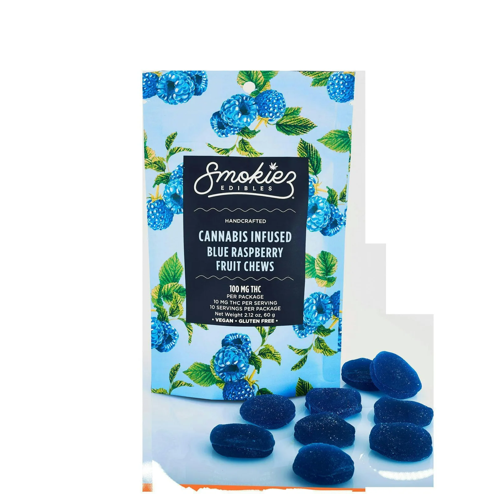 Smokiez Blue Raspberry Fruit Chews - 100mg - 1pk