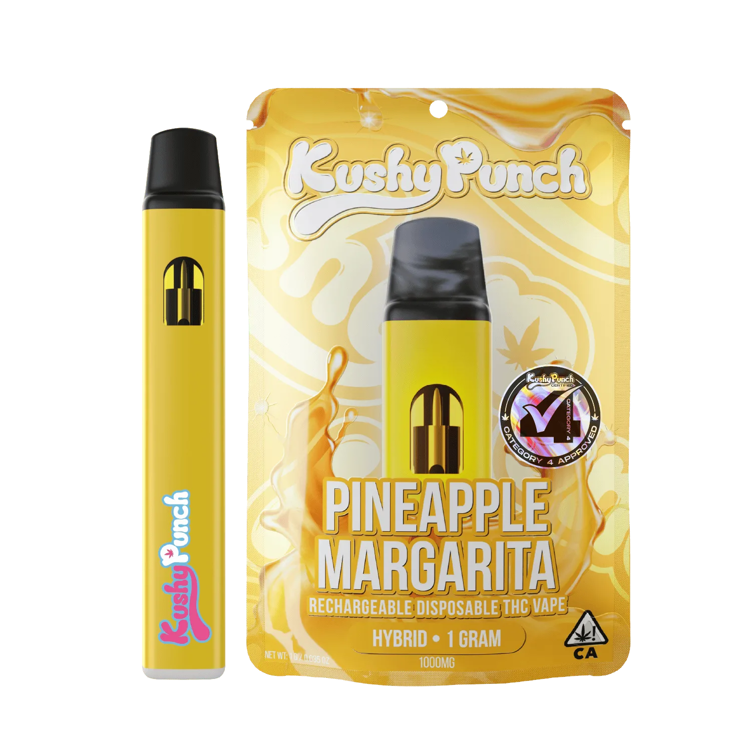 1G Kushy Punch Vape - Pineapple Margarita