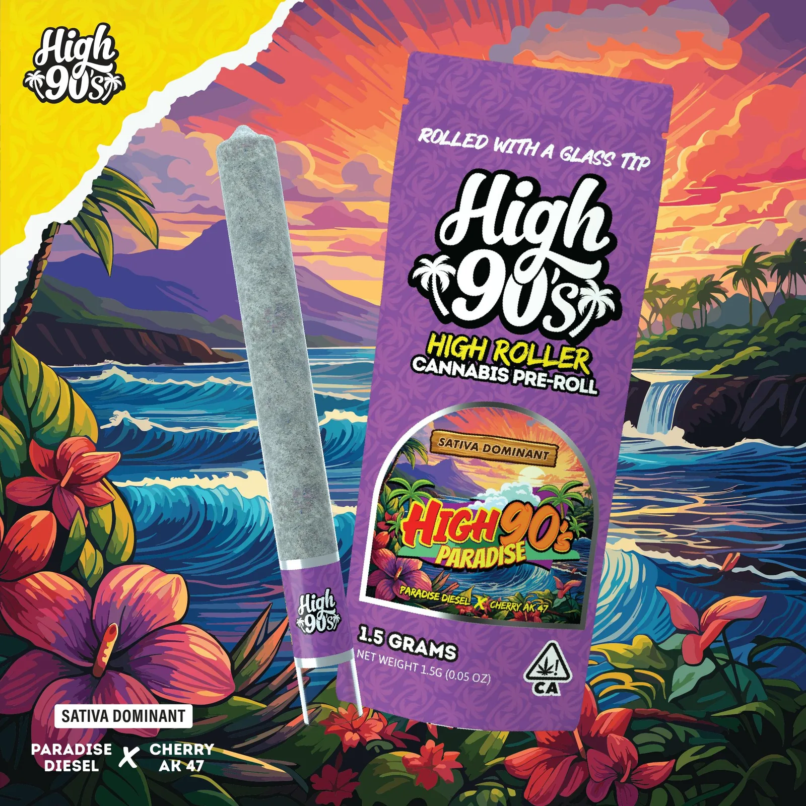 High 90s : High 90's Paradise 1.5g High Roller Pre-Roll