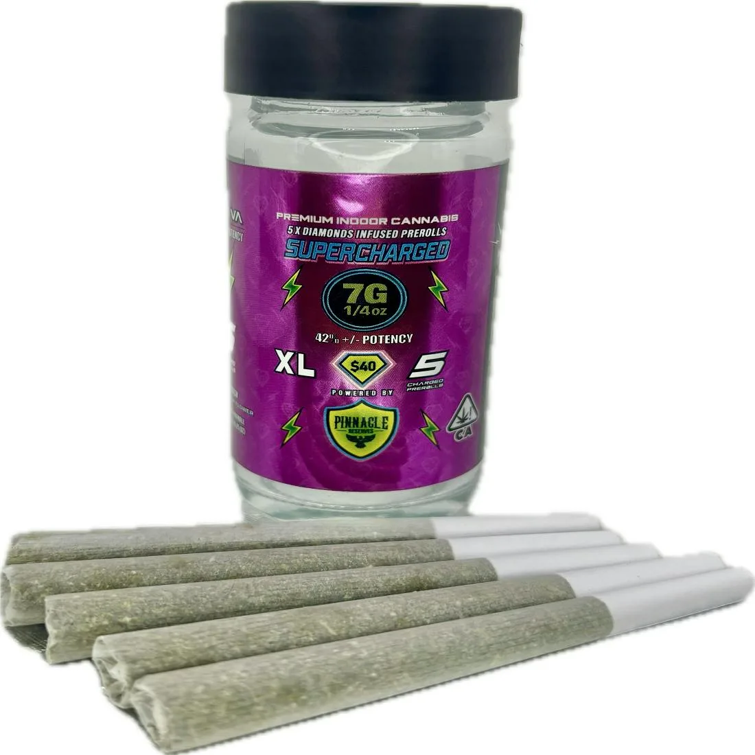 Supercharged Infused - Raspberry Cooler - 5 pack 1.4 gram Pre Rolls