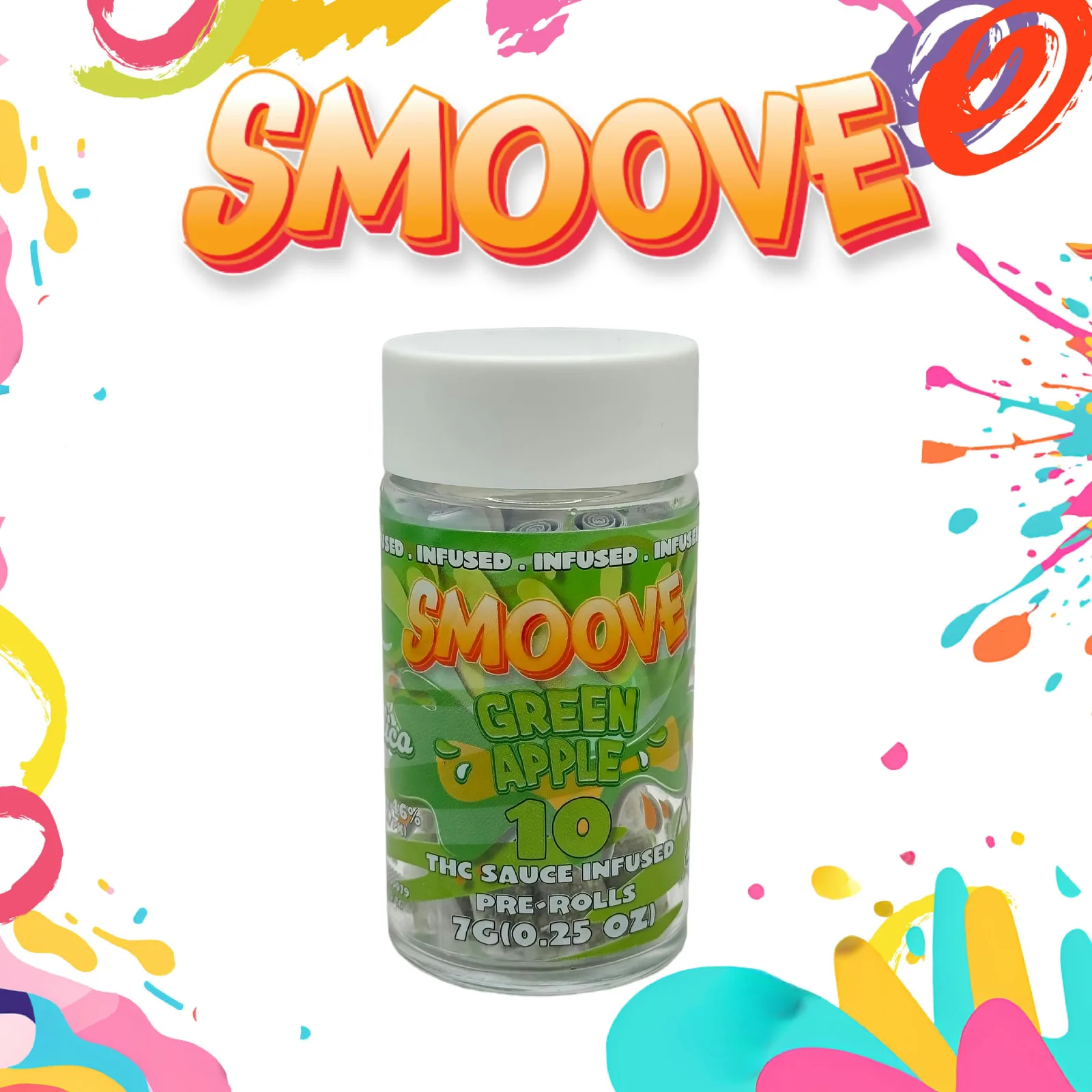 Smoove Infused Pre Rolls Green Apple 10 x 0.7 - 7 G
